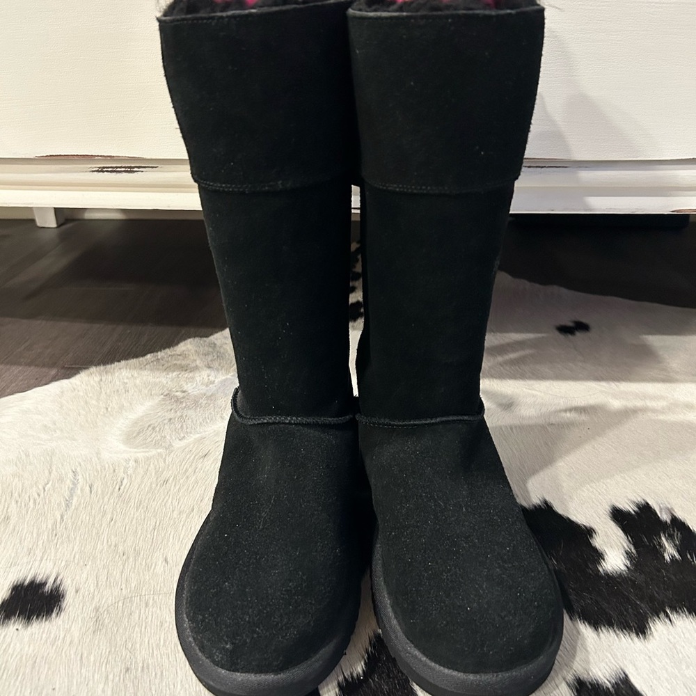 Stylish Black Suede Boots